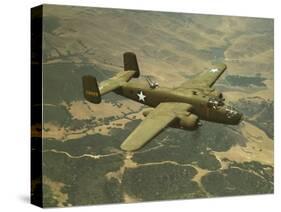 North American Aviation's B-25 Mitchell Bomber in Flight During World War 2-null-Stretched Canvas