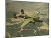 North American Aviation's B-25 Mitchell Bomber in Flight During World War 2-null-Mounted Photo