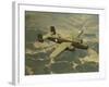 North American Aviation's B-25 Mitchell Bomber in Flight During World War 2-null-Framed Photo