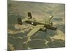 North American Aviation's B-25 Mitchell Bomber in Flight During World War 2-null-Mounted Photo