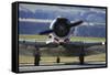 North American Harvard, or T-6 Texan, or SNJ, War Plane-David Wall-Framed Stretched Canvas