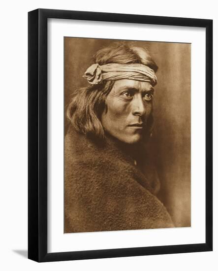 North American Indian, a Zuni Governor-Edward S. Curtis-Framed Giclee Print