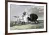 North American Indian Hunting Buffalo, 1861-null-Framed Giclee Print