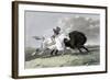 North American Indian Hunting Buffalo, 1861-null-Framed Giclee Print