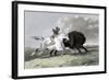 North American Indian Hunting Buffalo, 1861-null-Framed Giclee Print