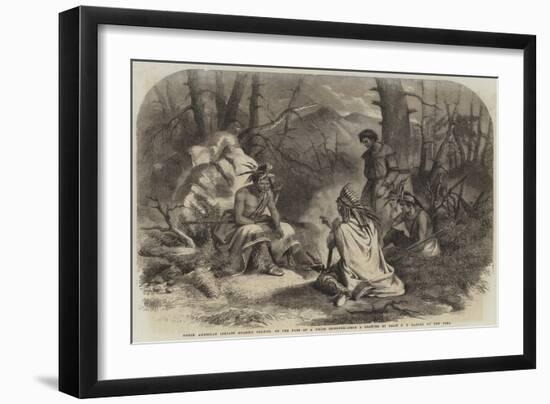 North American Indians Holding Council on the Fate of a White Prisoner-Felix Octavius Carr Darley-Framed Giclee Print