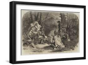 North American Indians Holding Council on the Fate of a White Prisoner-Felix Octavius Carr Darley-Framed Giclee Print