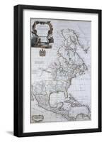 North American Map, 1710-Science Source-Framed Giclee Print