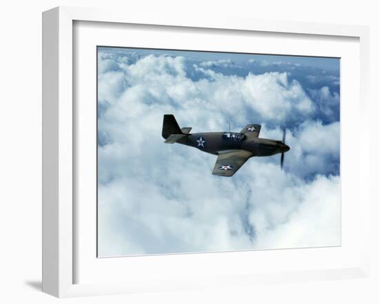 North American's P-51 Mustang Fighter is in Service with Britain's Royal Air Force, 1942-Mark Sherwood-Framed Photo