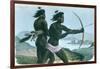 North American San Francisco Indians Hunting with Bows and Arrows, C1840-null-Framed Giclee Print