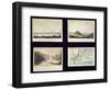 North American Scenes and a Map of New York, c.1772-null-Framed Giclee Print