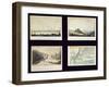 North American Scenes and a Map of New York, c.1772-null-Framed Giclee Print