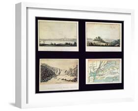 North American Scenes and a Map of New York, c.1772-null-Framed Giclee Print