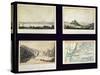 North American Scenes and a Map of New York, c.1772-null-Stretched Canvas