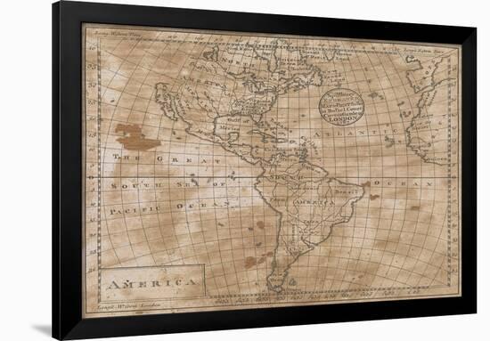 North and South America in its Principal Divisions, London, 1767-John Spilsbury-Framed Giclee Print