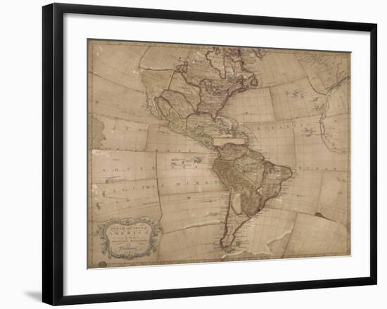 North and South America in its Principal Divisions, London, 1767-John Spilsbury-Framed Premium Giclee Print