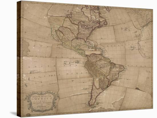 North and South America in its Principal Divisions, London, 1767-John Spilsbury-Stretched Canvas