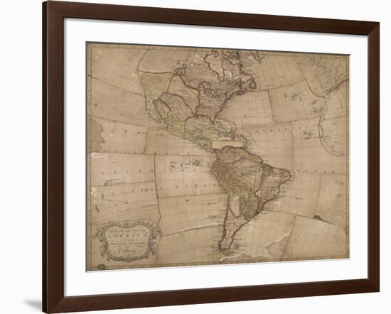 North and South America in its Principal Divisions, London, 1767-John Spilsbury-Framed Giclee Print