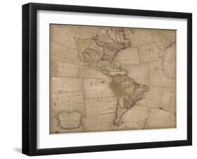 North and South America in its Principal Divisions, London, 1767-John Spilsbury-Framed Giclee Print