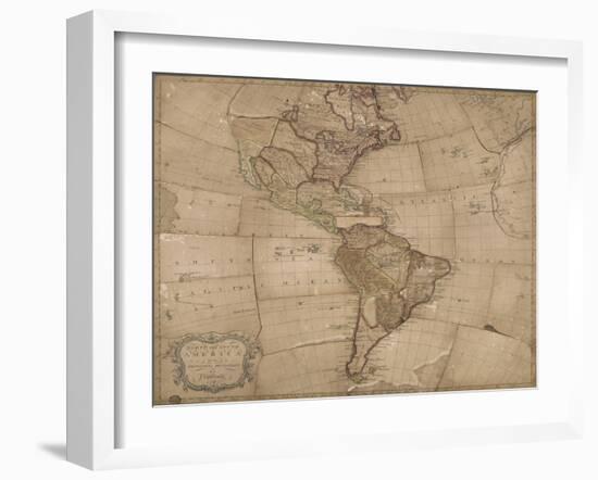 North and South America in its Principal Divisions, London, 1767-John Spilsbury-Framed Giclee Print