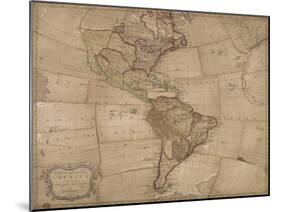 North and South America in its Principal Divisions, London, 1767-John Spilsbury-Mounted Giclee Print