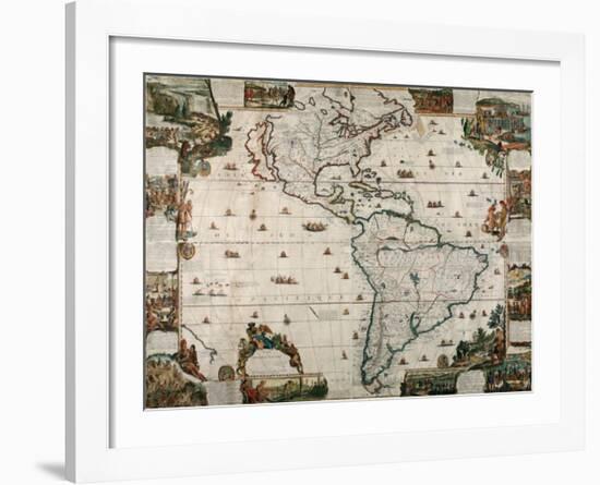 North and South America-null-Framed Giclee Print