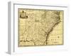 North and South Carolina & Georgia - Panoramic Map-Lantern Press-Framed Art Print