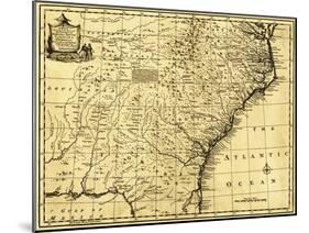 North and South Carolina & Georgia - Panoramic Map-Lantern Press-Mounted Art Print