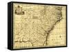 North and South Carolina & Georgia - Panoramic Map-Lantern Press-Framed Stretched Canvas