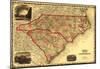 North And South Carolina - Panoramic Map-null-Mounted Poster