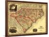 North and South Carolina - Panoramic Map-Lantern Press-Framed Art Print