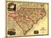 North and South Carolina - Panoramic Map-Lantern Press-Mounted Art Print