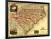 North and South Carolina - Panoramic Map-Lantern Press-Framed Art Print