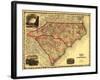 North and South Carolina - Panoramic Map-Lantern Press-Framed Art Print