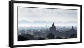 North and South Guni Temples Pagodas and Stupas in Early Morning Mist at Sunrise-Stephen Studd-Framed Photographic Print