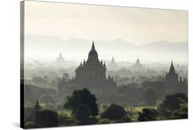 North and South Guni Temples Pagodas and Stupas in Early Morning Mist at Sunrise-Stephen Studd-Stretched Canvas