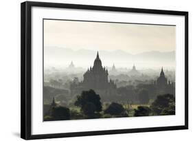 North and South Guni Temples Pagodas and Stupas in Early Morning Mist at Sunrise-Stephen Studd-Framed Photographic Print