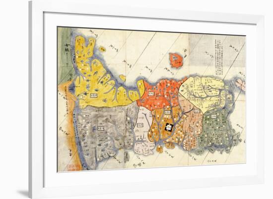 North and South Korea - Panoramic Map-Lantern Press-Framed Premium Giclee Print