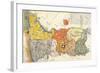 North and South Korea - Panoramic Map-Lantern Press-Framed Art Print