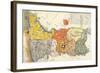 North and South Korea - Panoramic Map-Lantern Press-Framed Art Print