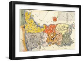 North and South Korea - Panoramic Map-Lantern Press-Framed Art Print