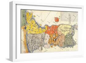 North and South Korea - Panoramic Map-Lantern Press-Framed Art Print