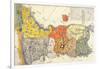 North and South Korea - Panoramic Map-Lantern Press-Framed Art Print