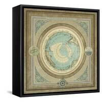 North and South Map II-Elizabeth Medley-Framed Stretched Canvas