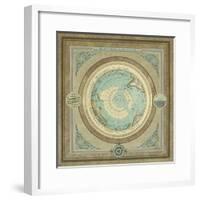 North and South Map II-Elizabeth Medley-Framed Premium Giclee Print