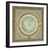 North and South Map II-Elizabeth Medley-Framed Premium Giclee Print