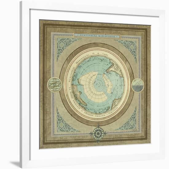 North and South Map II-Elizabeth Medley-Framed Art Print