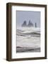 North Atlantic Coast During a Winter Storm with Heavy Gales. Reynisdrangar Sea Stacks-Martin Zwick-Framed Photographic Print