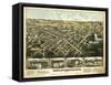 North Attleboro, Massachusetts - Panoramic Map-Lantern Press-Framed Stretched Canvas