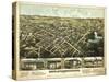 North Attleboro, Massachusetts - Panoramic Map-Lantern Press-Stretched Canvas